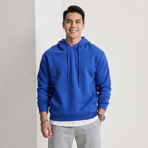 Sweat-shirt à capuche pour homme tendance, vente chaude, broderie personnalisée, logo vierge, 100% coton, sweat-shirts décontractés - Product Image 1