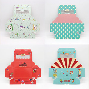 Tùy chỉnh xách tay Kraft Giấy hộp giấy trắng với cửa sổ thích hợp cho Baking bánh kẹo bao bì - Product Image 2