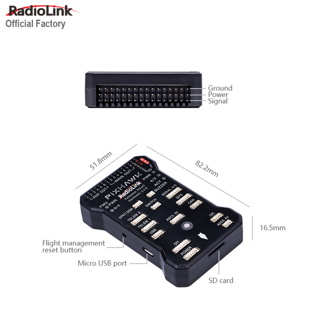 Radiolink China RC Brand New Manufacturer Pixhawk PIX 2.4.8 Flight Controller Ardupilot FC for Quadcopter NEW CIRCUIT DESIGN