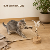 Jouet à mâcher pour chat en chêne naturel USMILEPET, jouet à mâcher pour chat, respectueux de l'environnement, adapté aux animaux domestiques, pour le jeu des chatons en intérieur