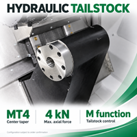 Tour CNC HT5LM avec outils motorisés, centre de tournage-fraisage à axe C, diamètre de tournage 328 mm, tourelle motorisée FANUC à 12 postes