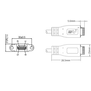 Cable de Conexión USB 3.0 Hembra Tipo-<span class=keywords><strong>E</strong></span> de 50cm para Placa Base de Ordenador con Tornillos de Montaje en Panel para Fijar el Cable de Datos - Product Image 5