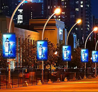 Écran LED numérique personnalisable P3 LED Light Pole Display pour la publicité extérieure Résistance aux intempéries durable pour l'utilisation des ascenseurs