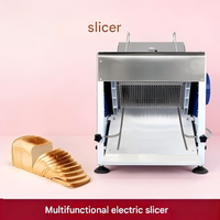 Machine à trancher le pain de boulangerie, trancheuse à pain électrique automatique commerciale pour la préparation de pain grillé et de sandwichs