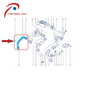 Tuyau de radiateur intermédiaire Zpartners, pièces détachées automobiles applicables, tuyau de radiateur intermédiaire 144603264R pour Megane <span class=keywords><strong>Scenic</strong></span> III 1.6 DCi - Product Image 5