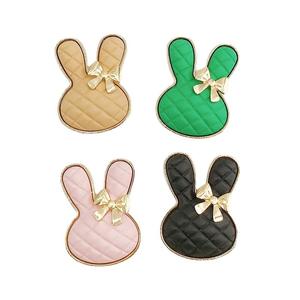 Accessoires à carreaux pour l'année du lapin, vente en gros, tête de lapin peinte en couleur bonbon, fournitures pour <span class=keywords><strong>Crocs</strong></span> et autocollants de téléphone DIY - Product Image 5