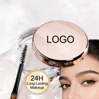Emballage personnalisé, faible MOQ, 15g, boîte métallique transparente, résistante à la transpiration, pour gel coiffant sourcils à emporter, le meilleur et le plus populaire