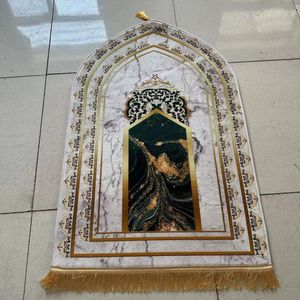 Alfombra de adoración con estampado de borlas, Alfombra de oración de Ramadán de lujo, alfombra de oración islámica árabe musulmana - Product Image 2