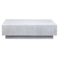 Meubles de salon, table basse en bois massif, forme rectangulaire, table basse en bois recyclé, style concis