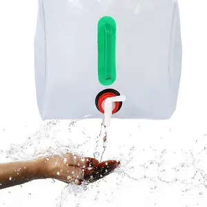 Conteneur d'eau potable d'extérieur pliable sac d'hydratation avec robinet 5L 8L 10L 12L 15L 20L