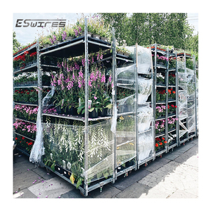 Malla de alambre de planta de invernadero de acero de metal duradero resistente estante de ajuste estante de cultivo vertical con ruedas - Product Image 6