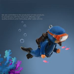 Cute Little Diver acuario decoración dibujos animados pez Playmate con dispositivo flotante accesorios para peceras - Product Image 6