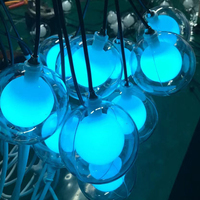 Guirlande lumineuse LED d'extérieur étanche IP65, contrôle DMX512, changement de couleur RVB, design de boule d'étoile dégradée pour DJ, mariage