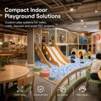 Parque Infantil Comercial Interior con Asientos para Padres, Mini Tienda, Entrega Llave en Mano CE, Pasarela, Piscina de Bolas, Proyecto de Instalación Completa