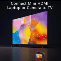Câble HDMI flexible multi-angle Xput, mini HDMI Type C mâle vers HDMI standard mâle, prise en charge de la rotation à 90 degrés, vidéo et audio 3D 1080P HD