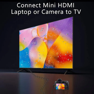 Câble <span class=keywords><strong>HDMI</strong></span> flexible multi-angle Xput, <span class=keywords><strong>mini</strong></span> <span class=keywords><strong>HDMI</strong></span> Type C mâle vers <span class=keywords><strong>HDMI</strong></span> standard mâle, prise en charge de la rotation à 90 degrés, vidéo et audio 3D 1080P HD - Product Image 4