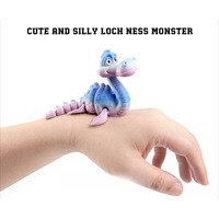Mainan Figur Loch Ness Cetak 3D Mata Simulasi Dapat Digerakkan Multi-sendi untuk Aksesori Rumah Hadiah Anak-anak Dekorasi Ruangan Halloween