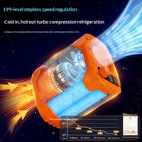 Ventilateur portable rechargeable mini 6000 mAh avec lumière LED SOS, USB, sans pales, à clipser sur la taille, ventilateur de refroidissement portatif à suspendre