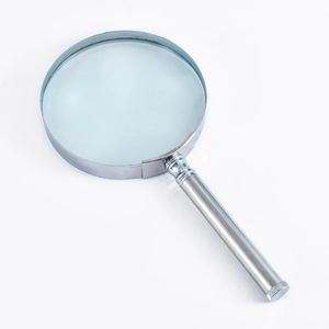 Tất cả các kim loại 75 Mét Kính lúp 3 lần kim loại cầm tay xử lý Kính đọc sách cầm tay kính lúp - Product Image 2