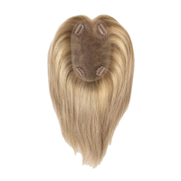 Topper de cheveux 100 % naturels pour femmes, Topper à clipser, Postiche pour cheveux clairsemés, Cache-chute de cheveux, Mono Topper