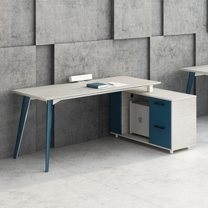 Modern Wooden Modular Cubical <b>Work</b> <b>Station</b> Desk 120 Degree Office Workstation PC for 2-6 Persons - Product Image 3