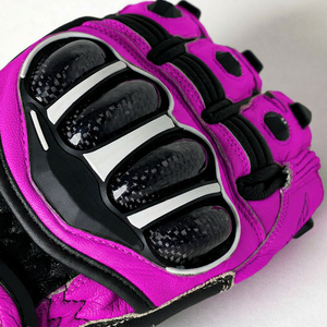 Woman Full Figure pink Black Custom Made <b>Gloves</b> The top Quality <b>Gloves</b> Leather Palm Guard Adjustable Wrist Strap <b>Motobike</b> - Product Image 6
