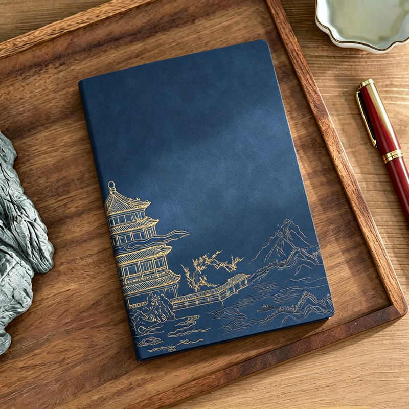 Carnet à couverture souple tendance nationale A5 bleu foncé