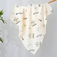 Couverture d'emmaillotage pour bébé de haute qualité, personnalisée, super douce, à 2 couches, imprimé 3D de fruits et d'animaux, écologique, tissée, portable, toute saison