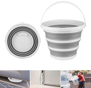 Household 10L Foldable Cleaning Washing Round Collapsible <strong>Folding</strong> Water Silicone Plastic <strong>Buckets</strong> for Camping Fishing - Product Image 4