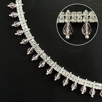 Chaîne de strass à coudre double rouleau 145-150, garniture de chaîne de strass à coudre pour appliques, broderies et vêtements