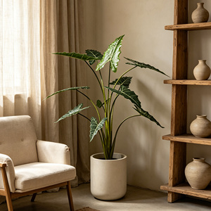 Planta Artificial Tropical <span class=keywords><strong>de</strong></span> Interior y Exterior, Sarian <span class=keywords><strong>Alocasia</strong></span>, Planta Artificial <span class=keywords><strong>de</strong></span> <span class=keywords><strong>Oreja</strong></span> <span class=keywords><strong>de</strong></span> <span class=keywords><strong>Elefante</strong></span>, Hojas <span class=keywords><strong>de</strong></span> Plástico para Decoración del Hogar, Vestíbulo y Comercios - Product Image 3