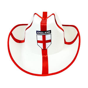 Sombrero <span class=keywords><strong>de</strong></span> Vaquero Personalizado SOLPOP con la Bandera Nacional <span class=keywords><strong>de</strong></span> Inglaterra, Cruz <span class=keywords><strong>de</strong></span> San Jorge, Sombrero <span class=keywords><strong>de</strong></span> Vaquera para Fanáticos del Fútbol, Animación en <span class=keywords><strong>el</strong></span> Mundial - Product Image 5