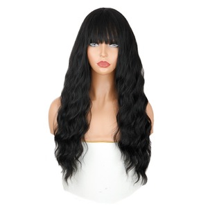 Tiktok Perruques du commerce extérieur pour les femmes, cheveux longs colorés, franges d'air, boucles, laine de soie haute température, en stock - Product Image 5