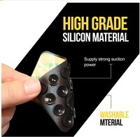 Support adhésif en silicone couleur personnalisée à 24 ventouses puissantes pour selfies, miroir et coque de téléphone portable pour iPhone