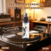 Kit Pembersih Piringan Hitam Vinyl Profesional, Semprotan Pembersih, Sikat, Kain, Set Anti-Statik, Penghilang Debu, Perawatan Audiophile untuk Turntable