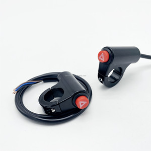 Nhôm Xe Máy nút nguy hiểm ánh sáng nút xe điện đôi cảnh báo khẩn cấp đèn tín hiệu flasher xe máy thiết bị chuyển mạch - Product Image 4