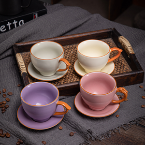 New Style Hot Selling French Style <b>Ceramic</b> <b>Mugs</b> Handle Pink Modern Wide Mouth <b>Ceramic</b> Coffee <b>Mug</b> - Product Image 5