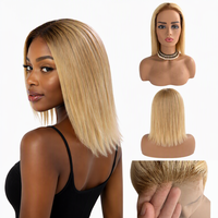 Perruque Lace Front Blonde Lisse 1b613 Cheveux Humains Dentelle HD Transparente 13x4 13x6 4x4 5x5 6x6 2x6 Pré-Pluckée pour Femmes