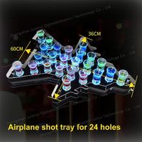 Triangulaire Sakura Rechargeable VIP Plateau De Service LED Shot Cocktail Plateau En Verre Porte-Vin Bouteille Glorifier