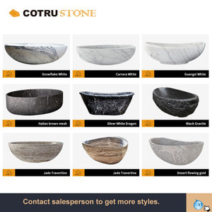 Premium bianco Calacatta in marmo Freestanding vasca da bagno con venature squisite modelli per hotel di lusso <span class=keywords><strong>e</strong></span> <span class=keywords><strong>terme</strong></span> - Product Image 4