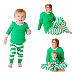 Hete Aanbieding 100% Katoen Plus Size Kinderen Unisex Ecologisch Vriendelijke Ademend Kerst Familie Op Maat Huisdier Lange Mouw Gestreepte Pyjama Set - Product Image 6