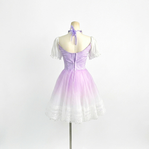 Traje de Ballet Romántico Giselle Coppelia para Niñas, Tutú Profesional Fitdance, Estilo Campesino, Manga Corta, para Actuaciones - Product Image 4
