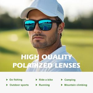 Occhiali da sole sportivi polarizzati da uomo, leggeri, con protezione UV, montatura completa, per pesca, guida, ciclismo, golf e uso all'aperto - Product Image 3