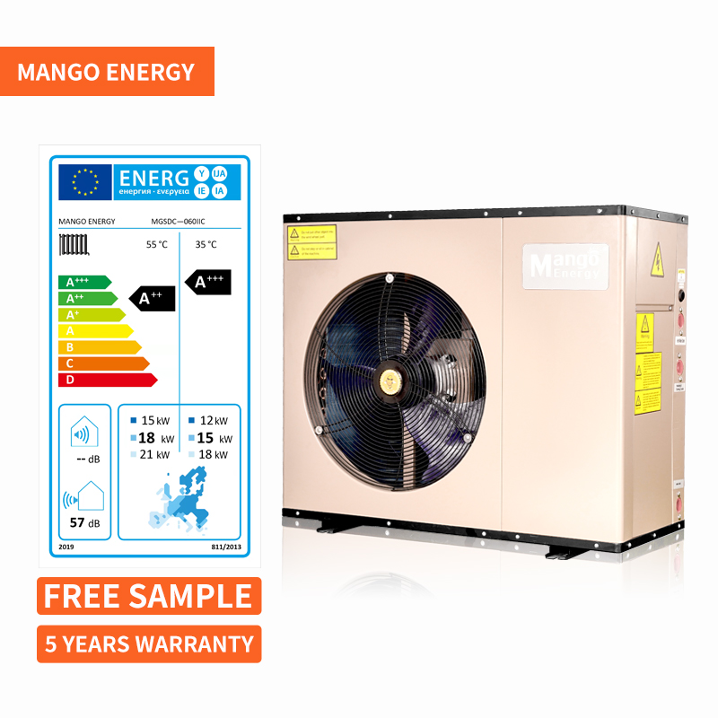 ERP A +++ 12Kw моноблок постоянного тока, инвертор воздуха в воду, тепловой насос R32 с Wi-Fi управлением