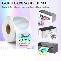 Étiquettes Autocollantes Imprimables pour Imprimante Thermique, Arc-en-ciel, Holographiques, Étiquettes de Nom et de Prix Thermiques