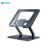 COTECi Support universel pour ordinateur portable en alliage d'aluminium stable à deux axes de 17 pouces pliable rotatif pour jeux bureau voyage nouveau produit
