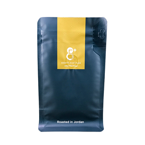 Bolsas de Café Personalizadas con Cierre Ziplock, Fondo Plano y Válvula, Color Azul, para Almacenamiento de Granos de Café - Product Image 6