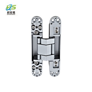 Bisagra Oculta Moderna de 180 Grados Plateada Anticorrosión Silenciosa Pulida 3D Oculta para Puerta de Madera Bld-a01-6 Apertura de 180 Grados - Product Image 2