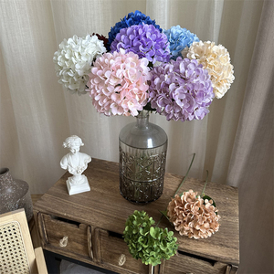 Fleurs artificielles en soie synthétique en gros, fleurs d'<span class=keywords><strong>hortensia</strong></span> simples de haute qualité pour la décoration de mariage - Product Image 4