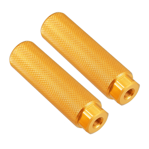 Repose-pieds en aluminium de bonne qualité, 2 paires de repose-pieds en alliage d'aluminium pour BMX, VTT, compatibles avec les vélos à axe arrière de 3/8 pouce - Product Image 4
